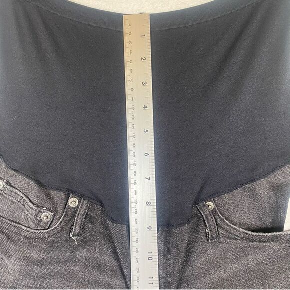 Gap Maternity New With Tags Full Panel Crop Flair Black Jeans Size 28R - Picture 10 of 13